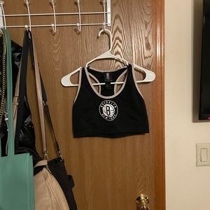 Brooklyn nets large sports bra